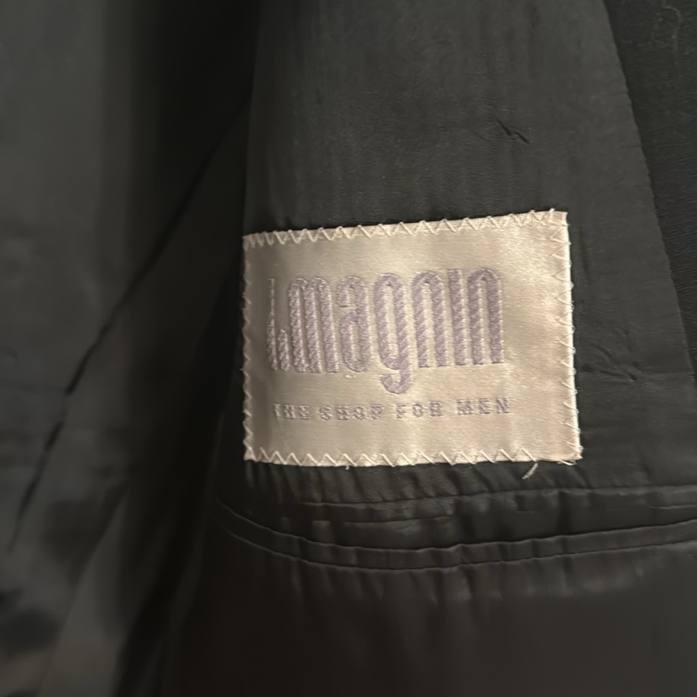Giorgio Armani Black 2 Button Vintage Blazer 80/20 Wool /Poly Very Nice - Picture 3 of 8